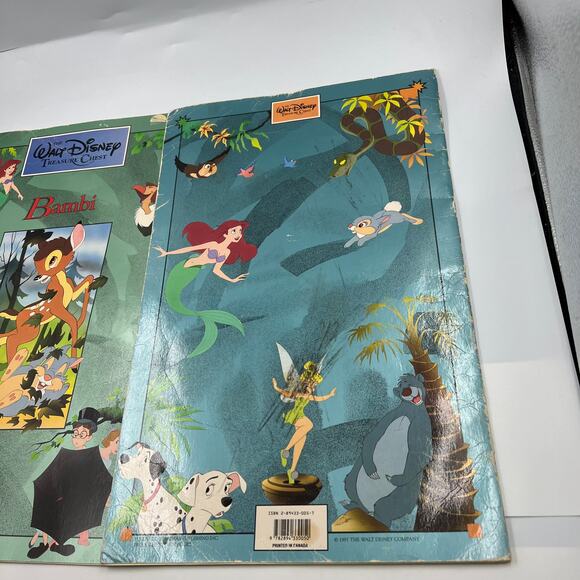 The Walt Disney Treasure Chest 1991 2 Oversized Books Jungle Book Bambi - Picture 13 of 14